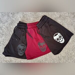 Gymreapers Mesh Training Shorts- BUNDLE (3)-Boys M-Black, Burgundy
